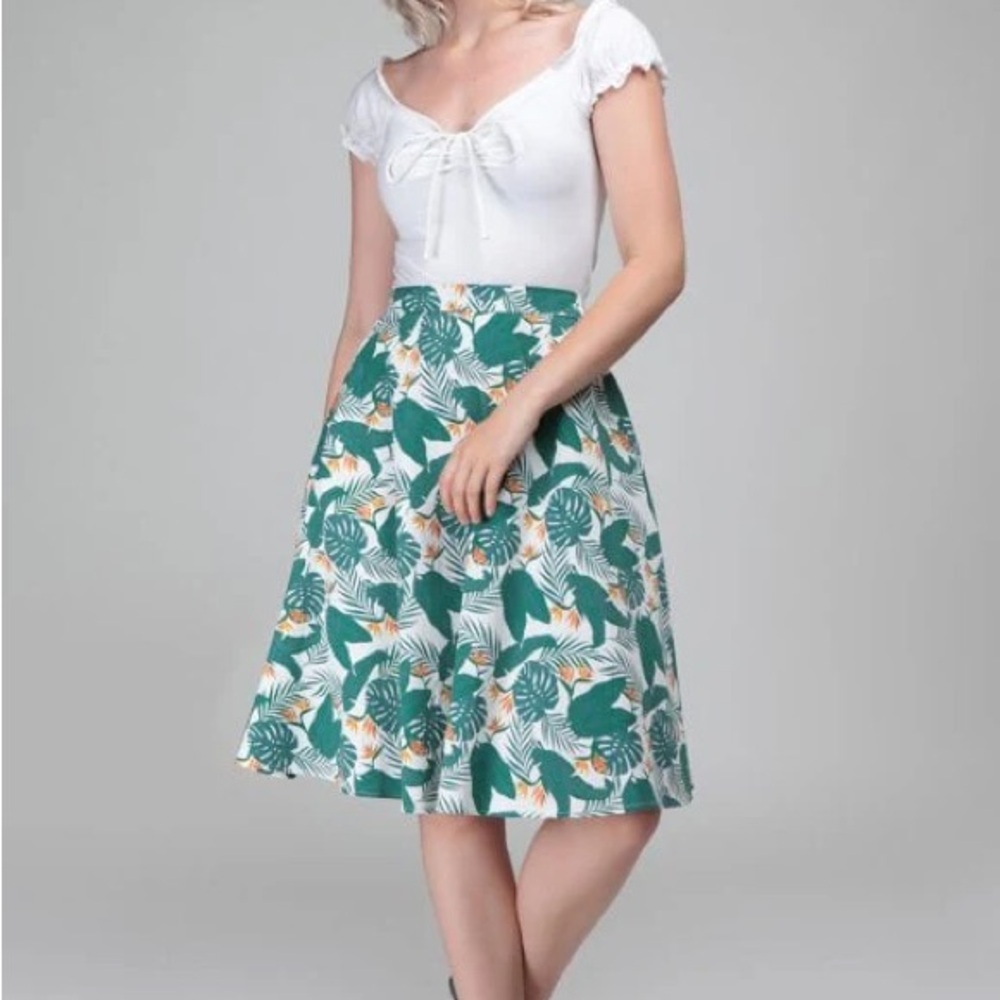 Collectif Bird of Paradise Swing Skirt